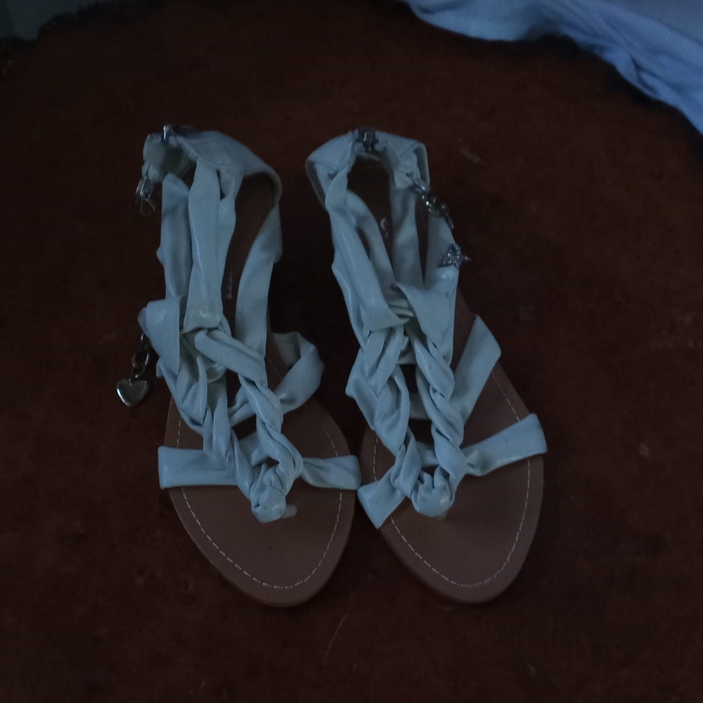 White sandals.